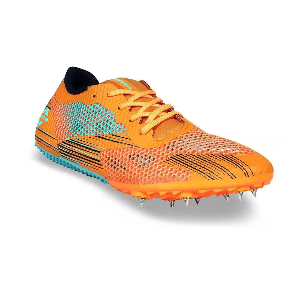 NIVIA TF-400 Track and Field Spikes Running Athletic Shoes (Orange)