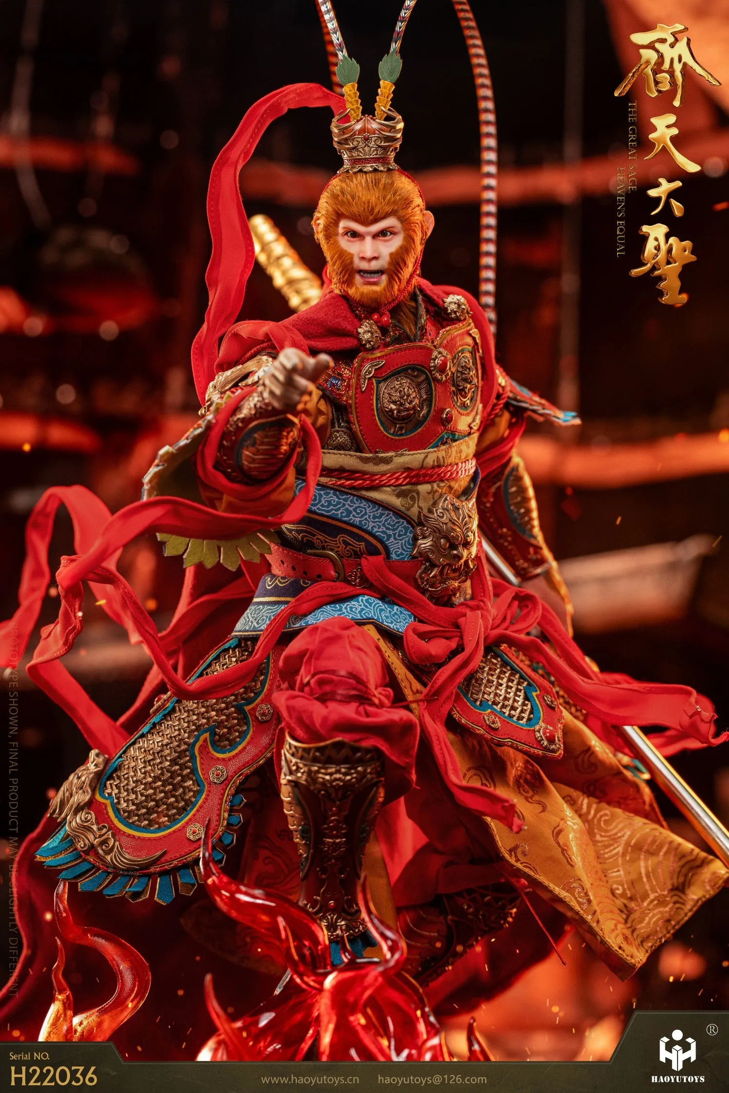 Pre-order 1/6 HAOYU TOYS H22036 Monkey King Tiangong Riot Version