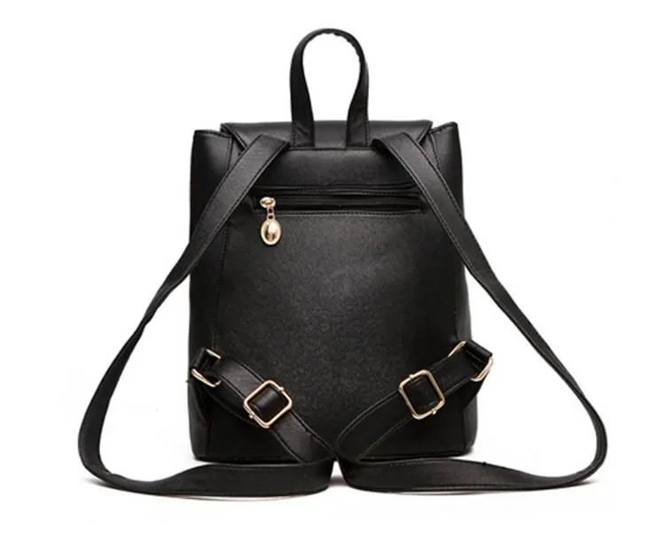 Quality Synthetic Leather Mochila Escolar School Bags for Teenage Girls