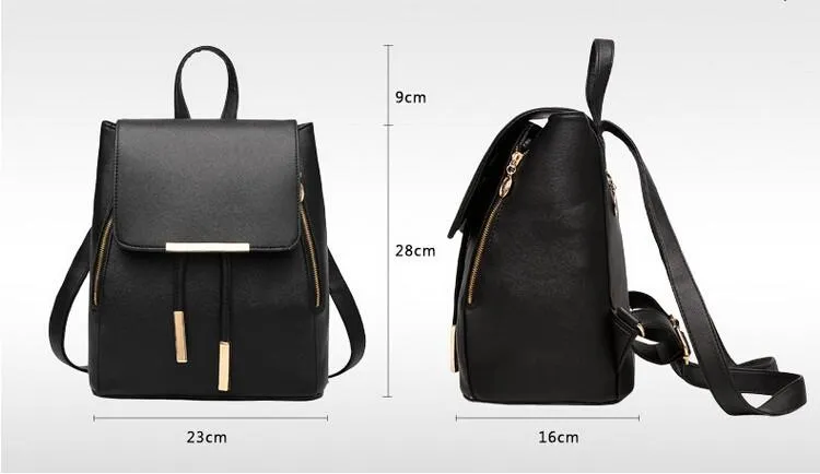 Quality Synthetic Leather Mochila Escolar School Bags for Teenage Girls