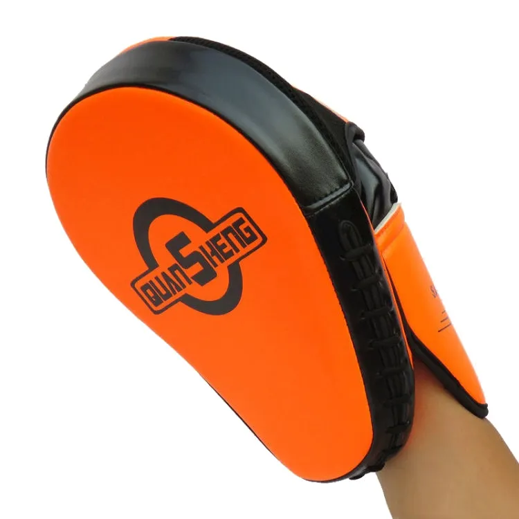 QUANSHENG HSG-20 Arc Boxing Hand Target Sanda Fighting Training Target(Fluorescent Orange)