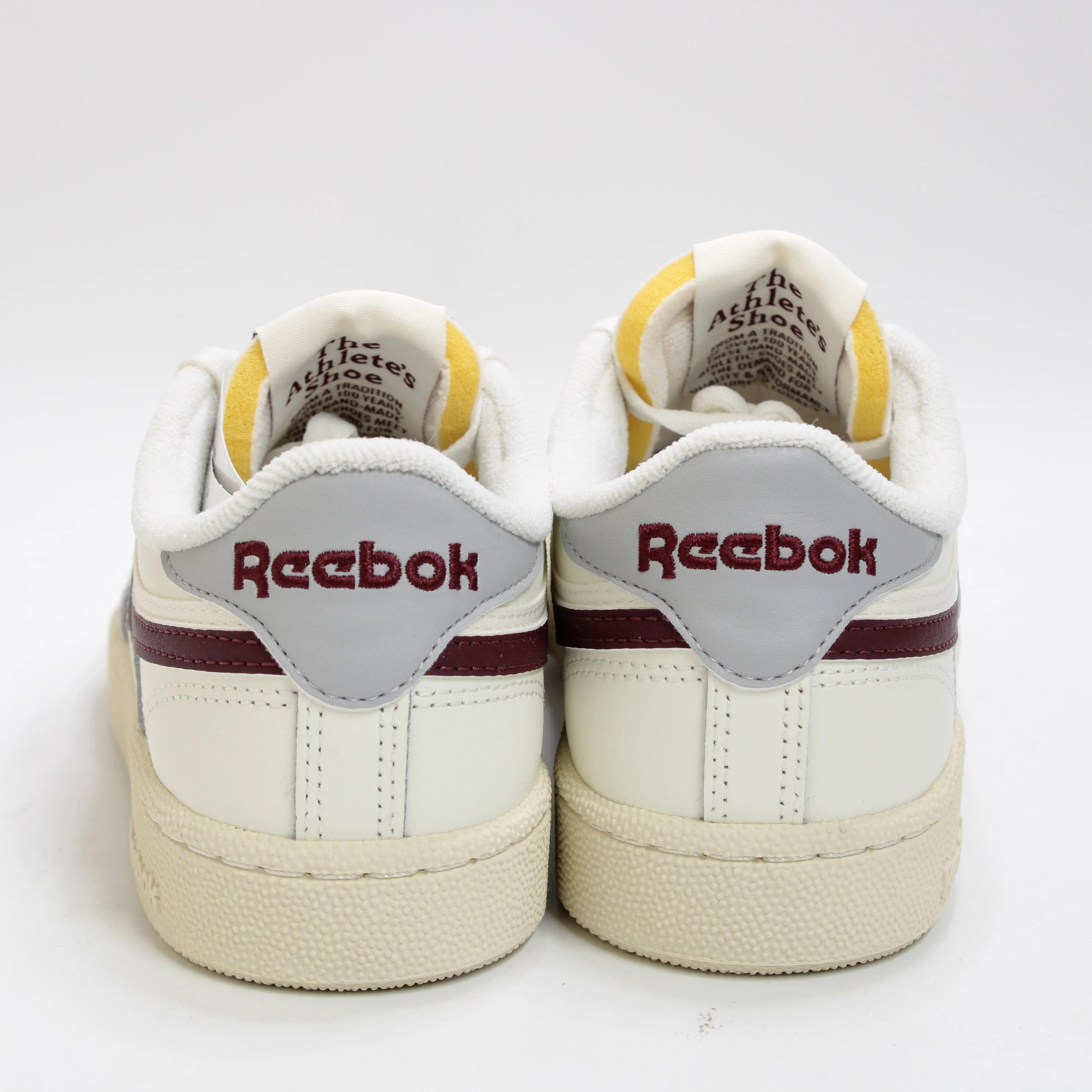 Reebok Club C Revenge Trainers Chalk Classic Maroon Pure Grey