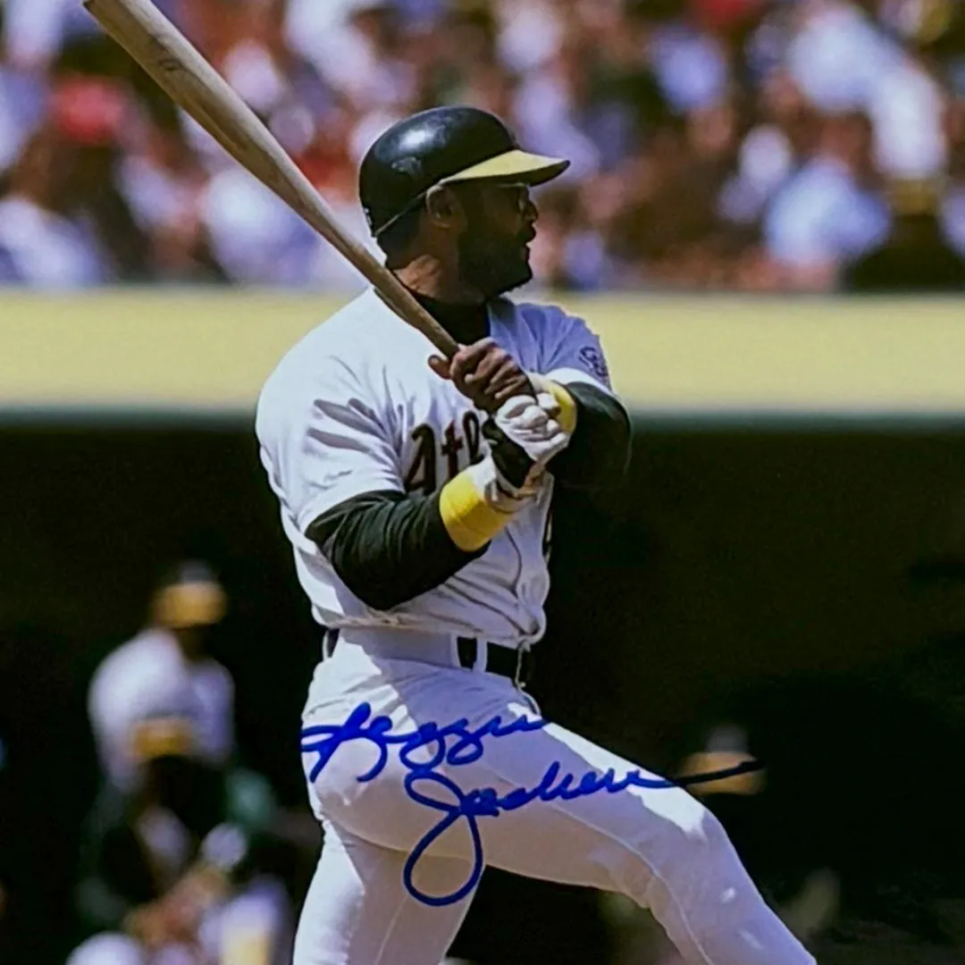 Reggie Jackson Hand Signed & Framed 8x10 Oakland A's Baseball Photo