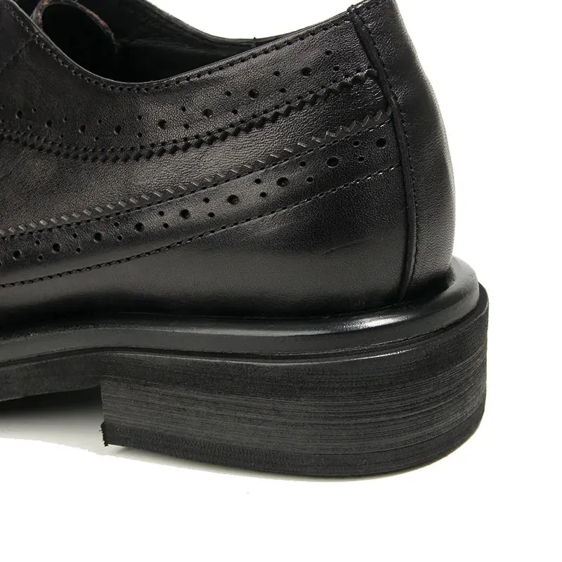 Retro Style Genuine Leather Brogue Shoes