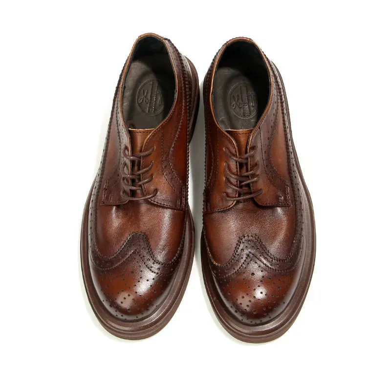 Retro Style Genuine Leather Brogue Shoes