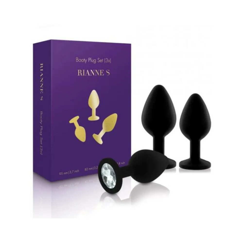 Rianne S Booty Plug Set 3X Black