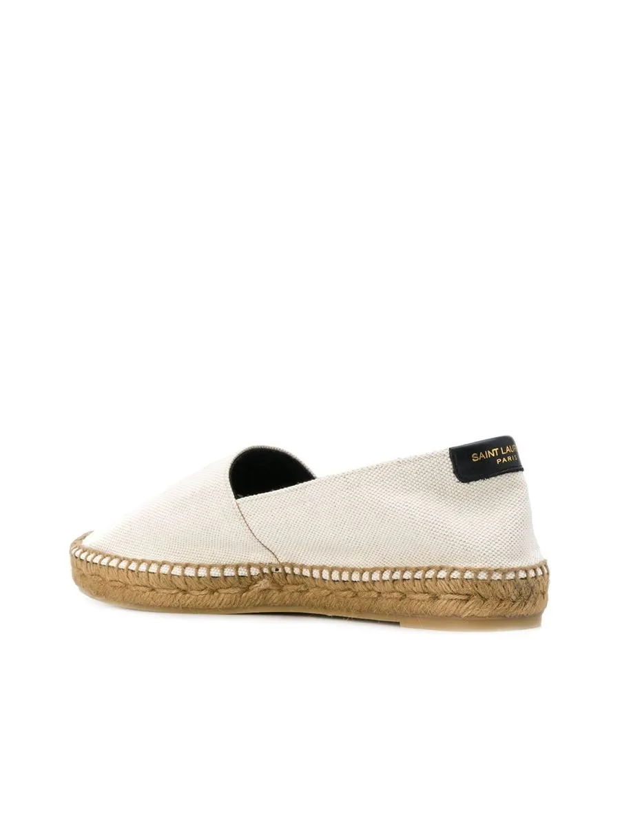 Saint Laurent Embroidered Espadrilles in Canvas