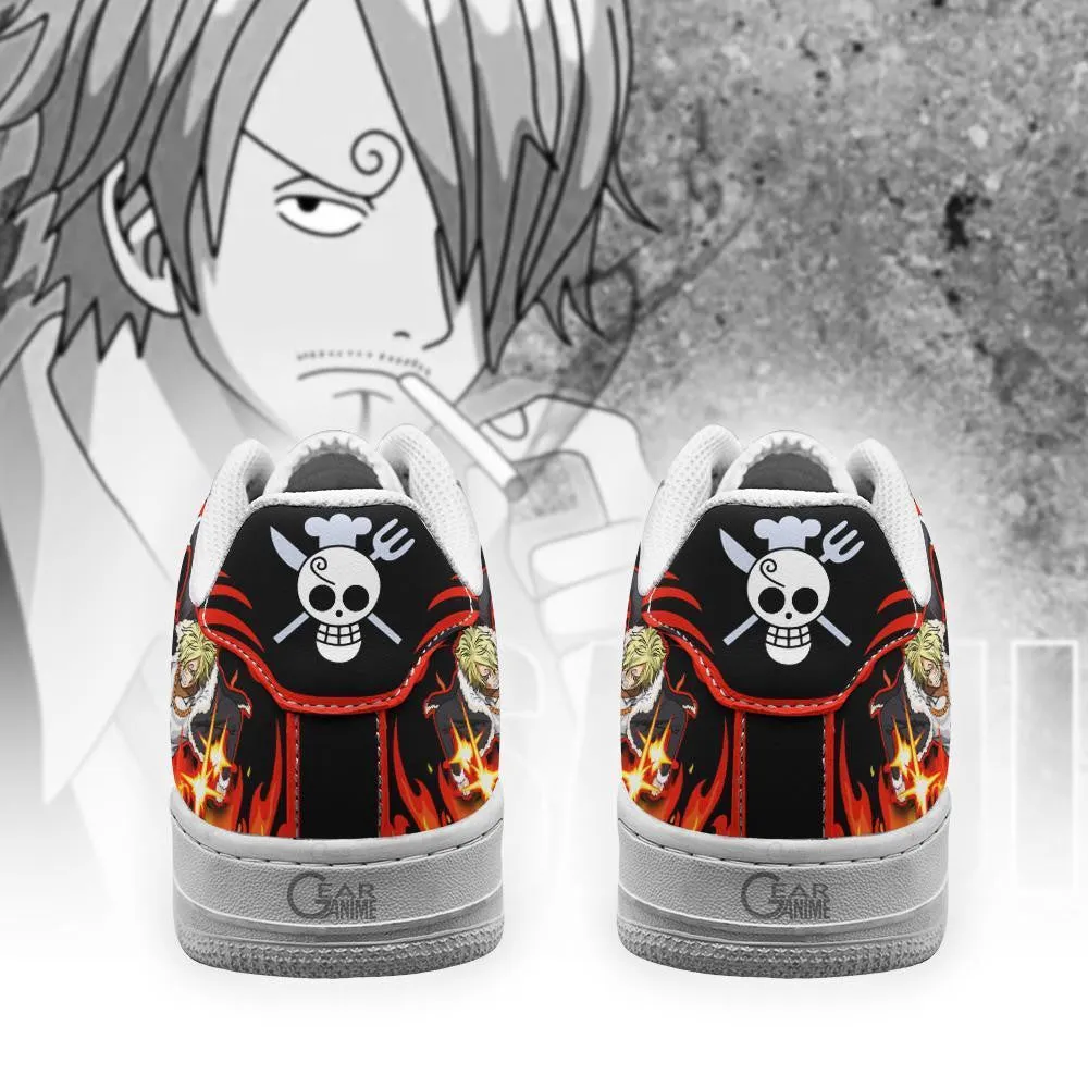 Sanji Black Leg Air Sneakers Custom Anime OP Shoes