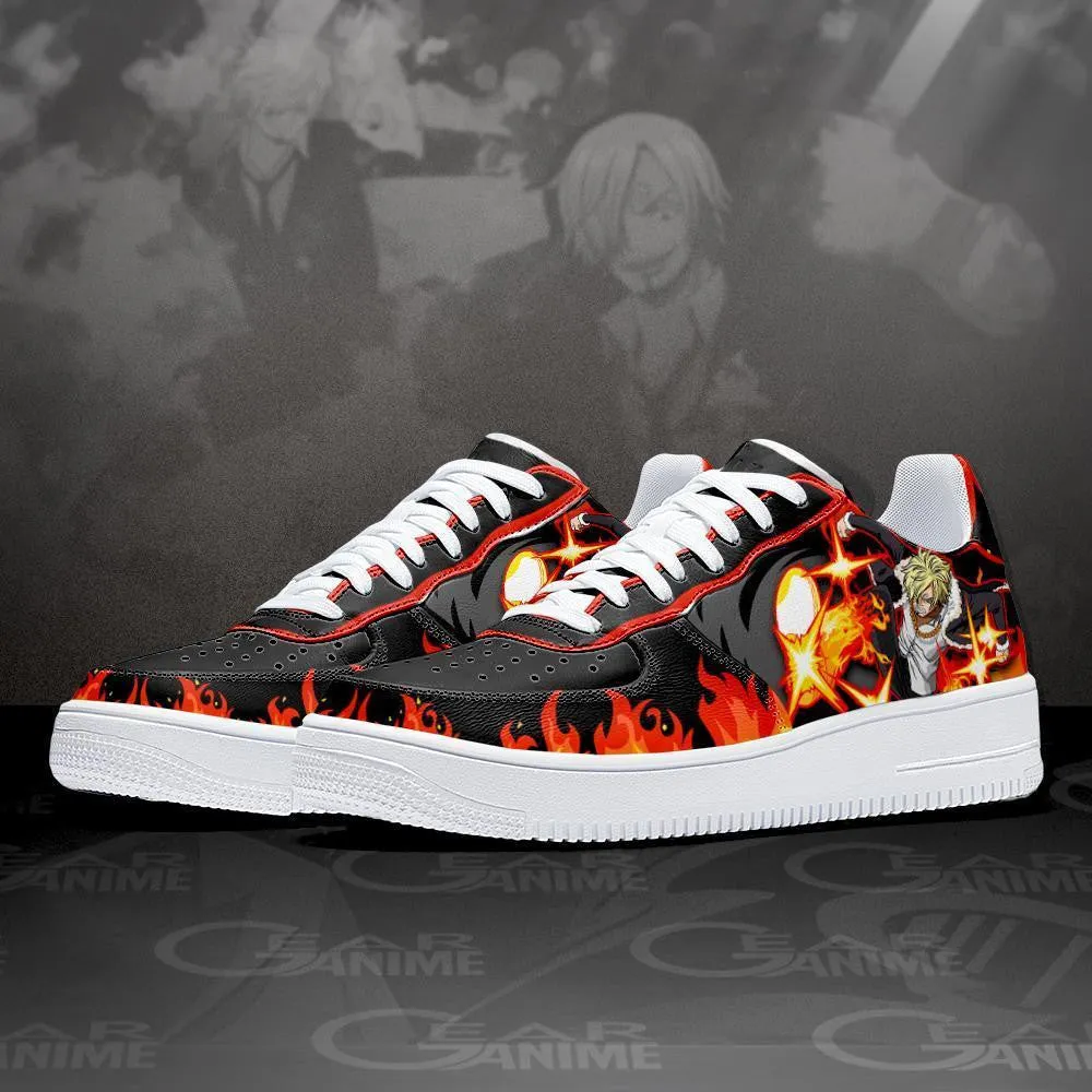 Sanji Black Leg Air Sneakers Custom Anime OP Shoes