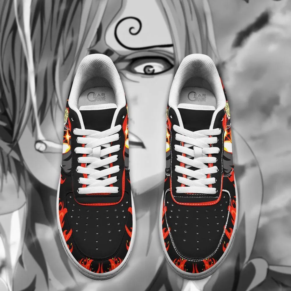 Sanji Black Leg Air Sneakers Custom Anime OP Shoes