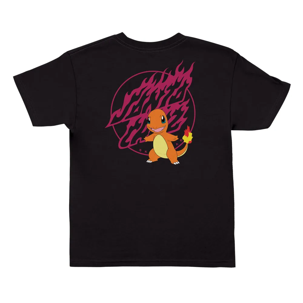 SANTA CRUZ X POKEMON YOUTH FIRE TYPE 1 T-SHIRT