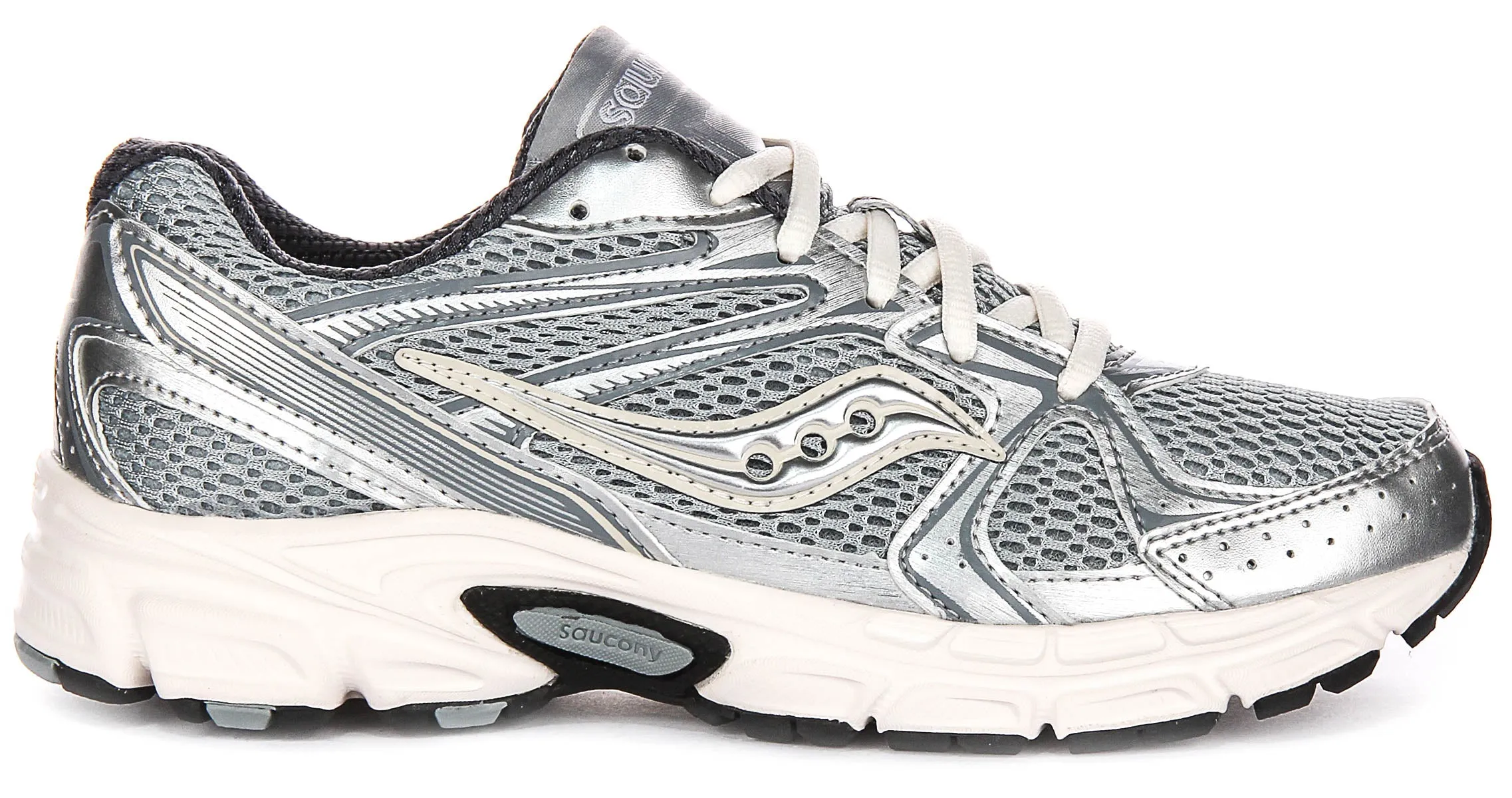 Saucony Ride Millennium In Silver white For Women