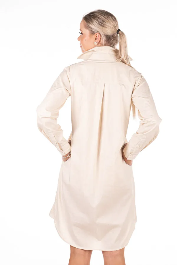 Shirt Dress - SD3-3 Oatmeal