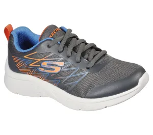 Skechers Microspec Quick Sprint Boys Grey-Blue Trainer