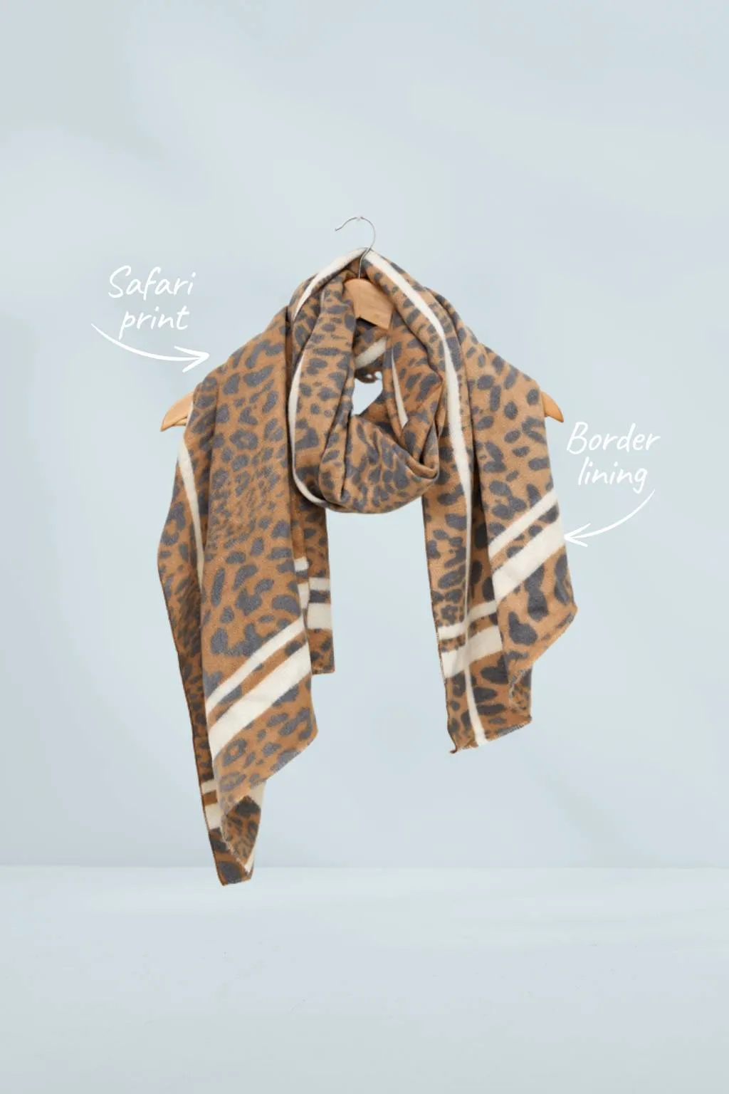 Stella and Gemma Winter Safari Scarf Camel