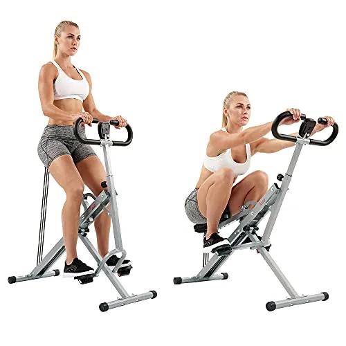 Sunny Health & Fitness Squat Assist Row-N-Ride™ Trainer for Glutes Workout with Online Training Video