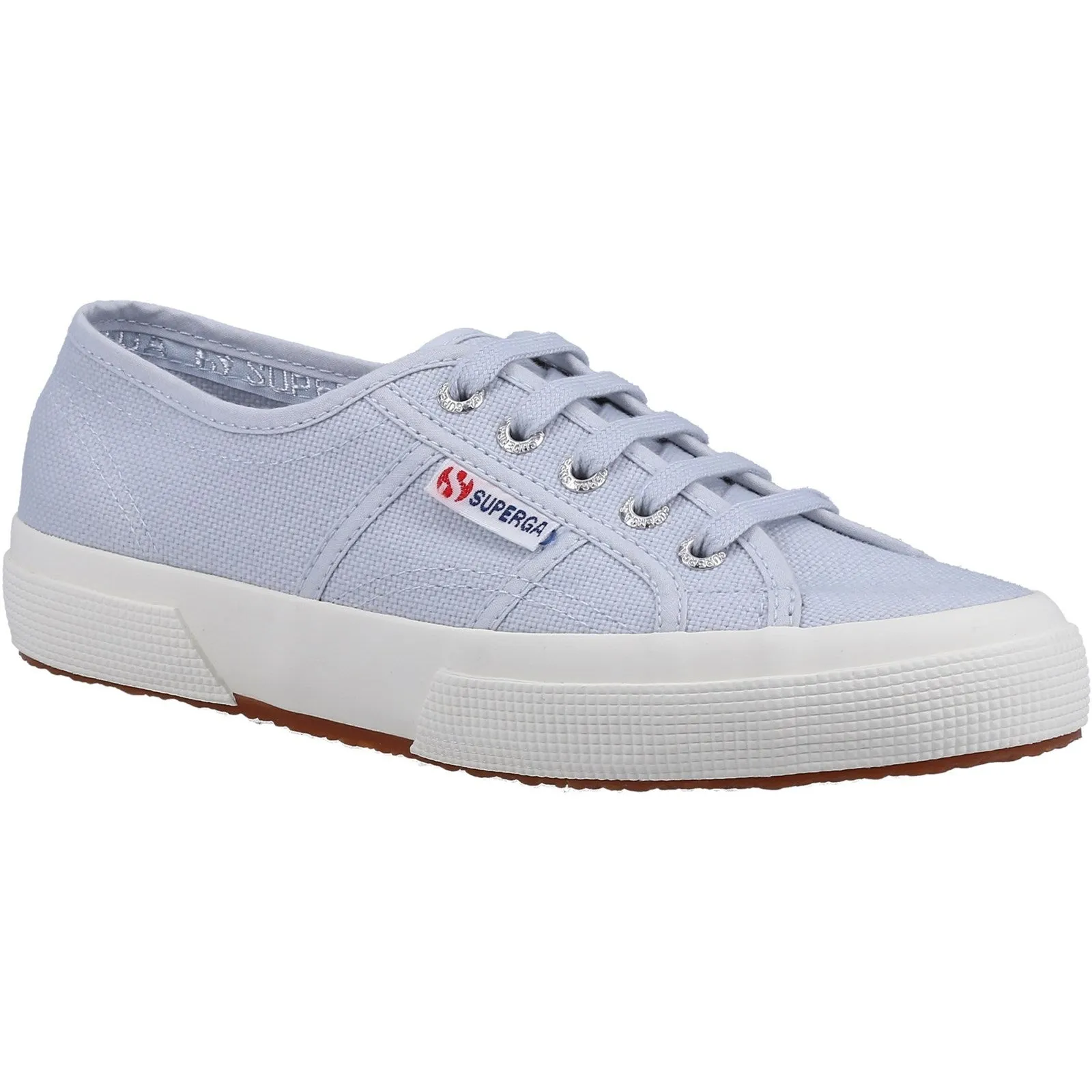 Superga 2750 Cotu Classic Womens Grey Lilla Canvas Trainer Shoe