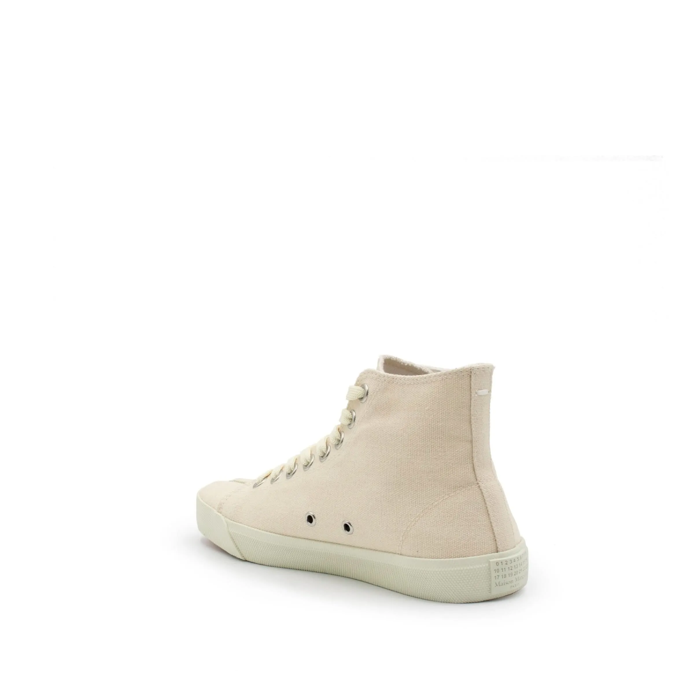 Tabi Toe High Sneaker in White Sand