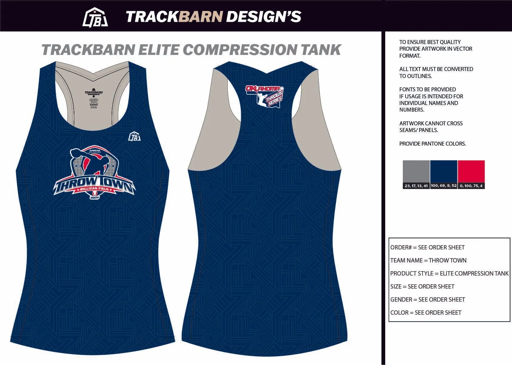 Throw-Town- Womens Track Singlet