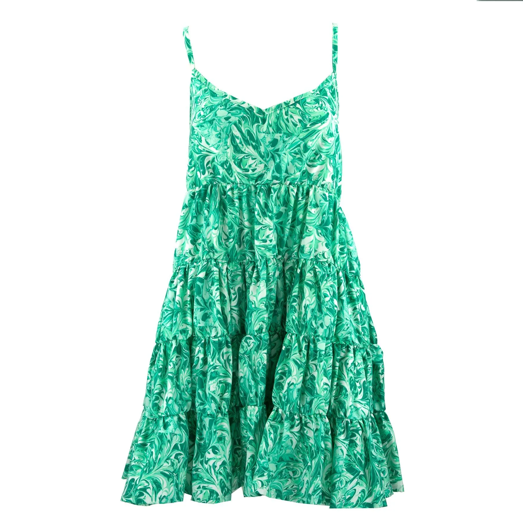 Tier Drop Summer Dress - Turquoise Storm