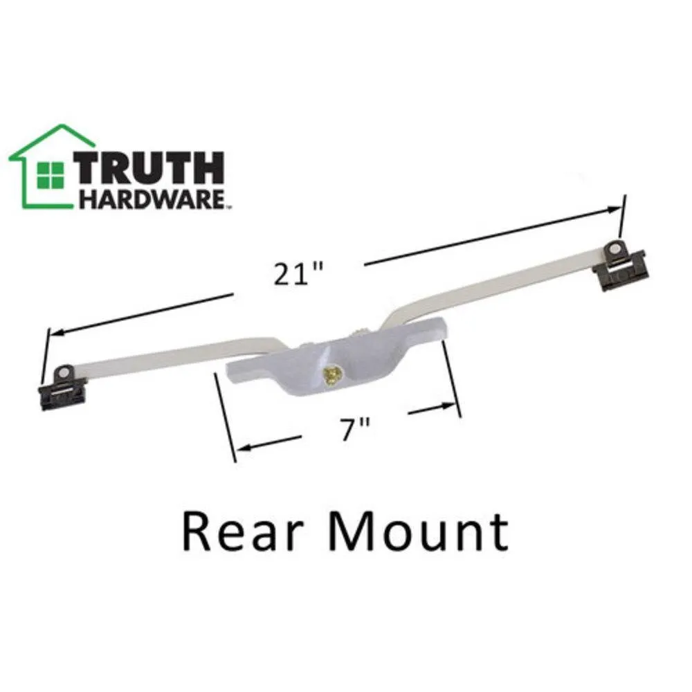 Truth Hardware Rear Mount 20-1/4" Pivot Shoe Roto Awning Window Operator - Aluminum