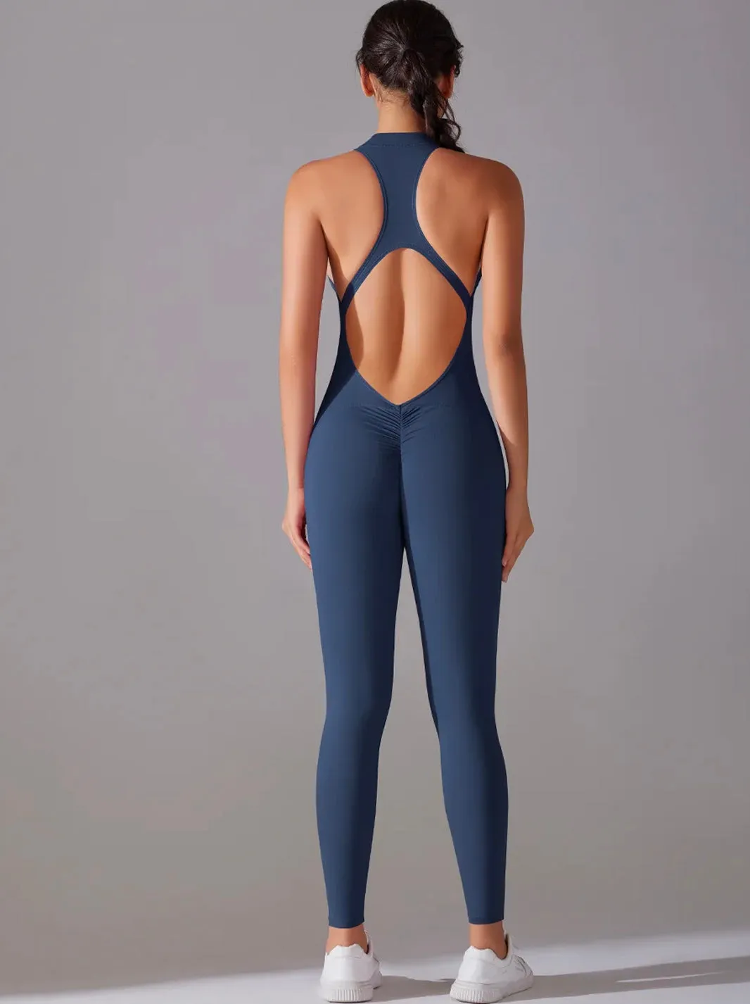 Tummy Control Butt Lifting Ruched Back Detail Shapewear Jumpsuit