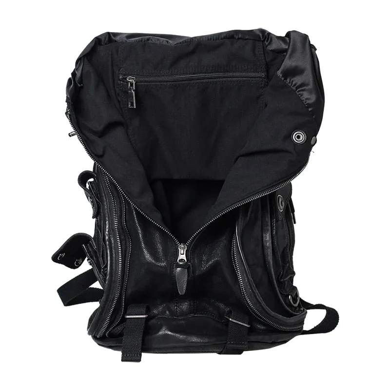 Unisex Vintage Soft Genuine Leather Cowhide Computer Backpacks