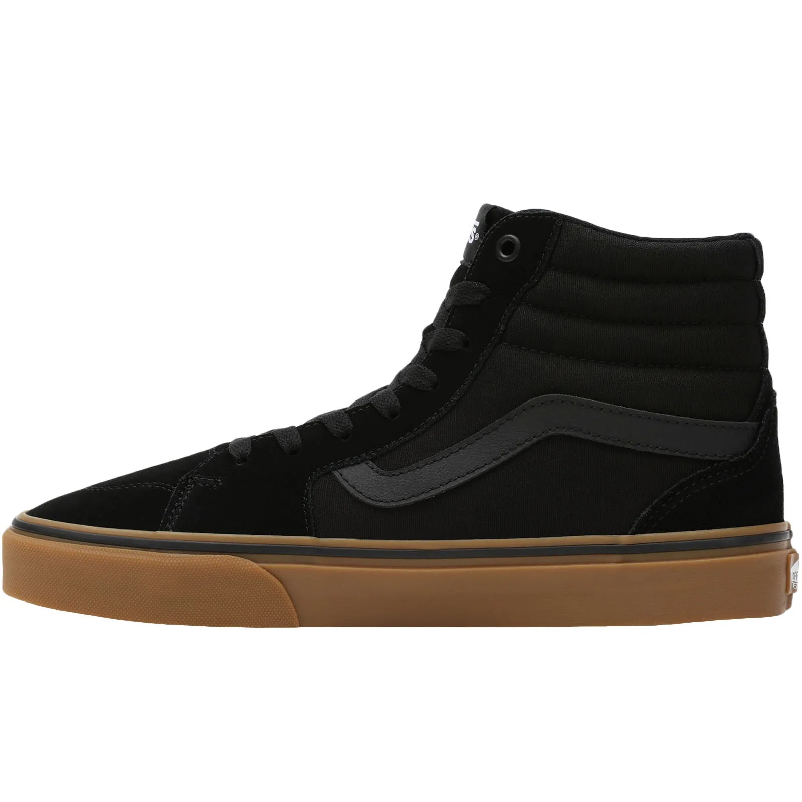 Vans Mens Filmore HI Canvas Laced Trainers - Black/Tan