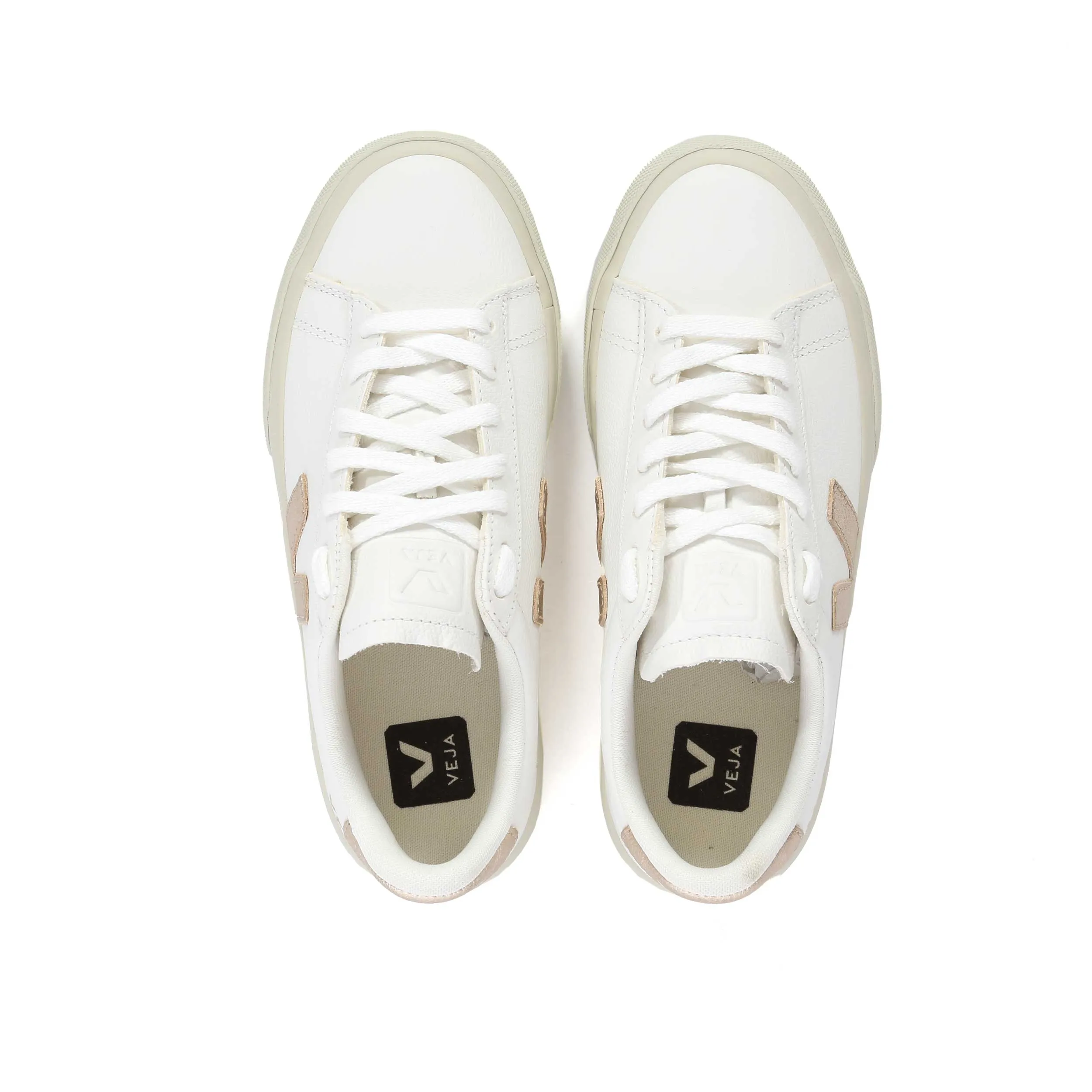 Veja Campo Ladies Trainer in Extra White & Platine