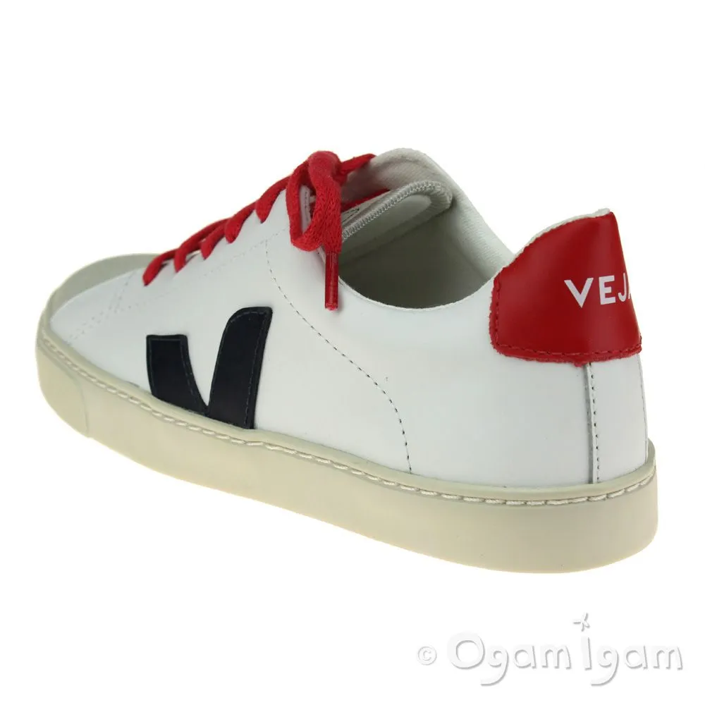 Veja Esplar Lace Boys Girls White Nautico Pekin Trainer