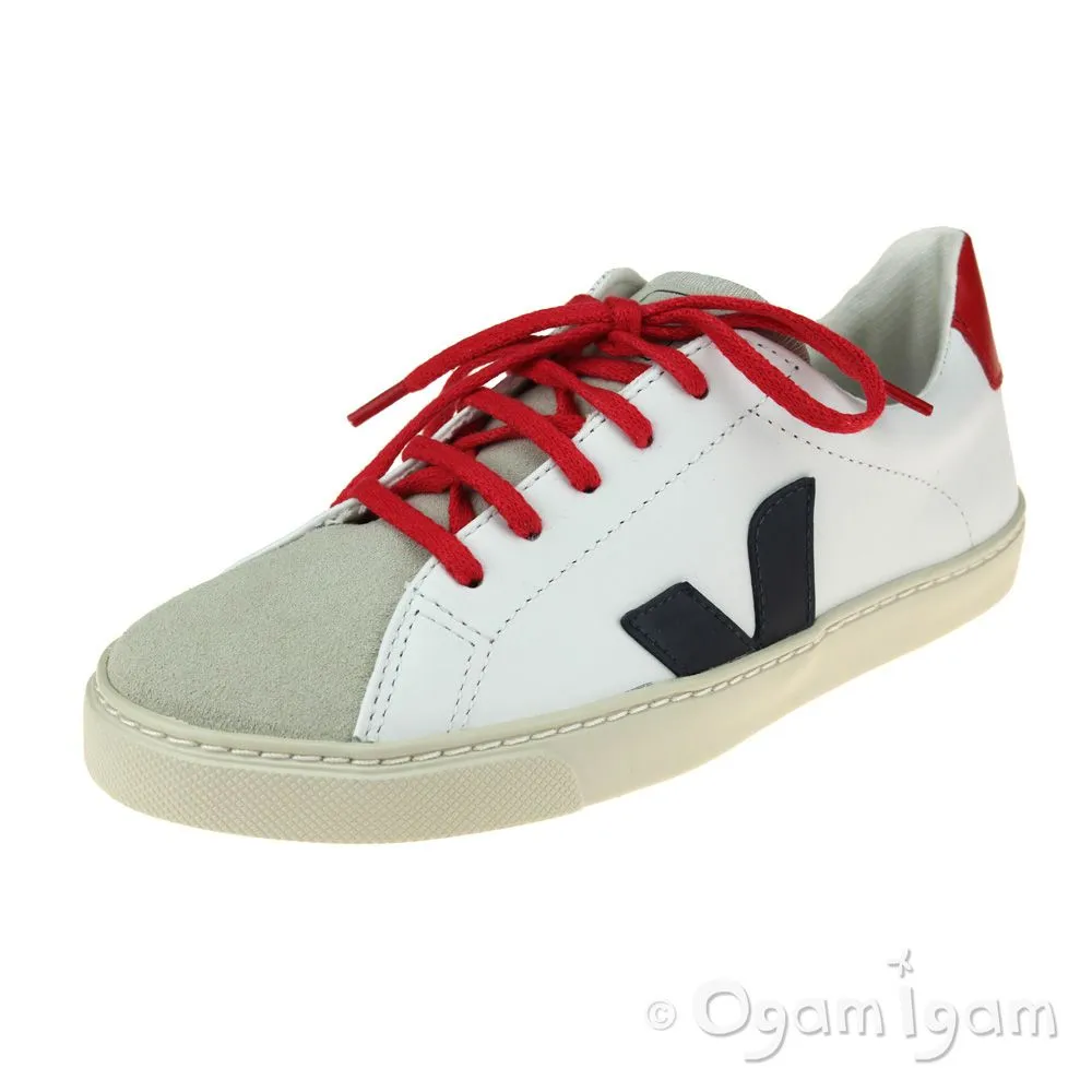 Veja Esplar Lace Boys Girls White Nautico Pekin Trainer