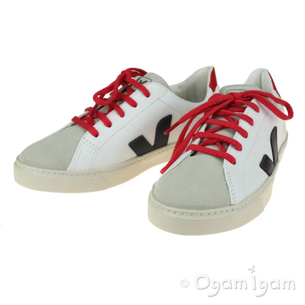 Veja Esplar Lace Boys Girls White Nautico Pekin Trainer