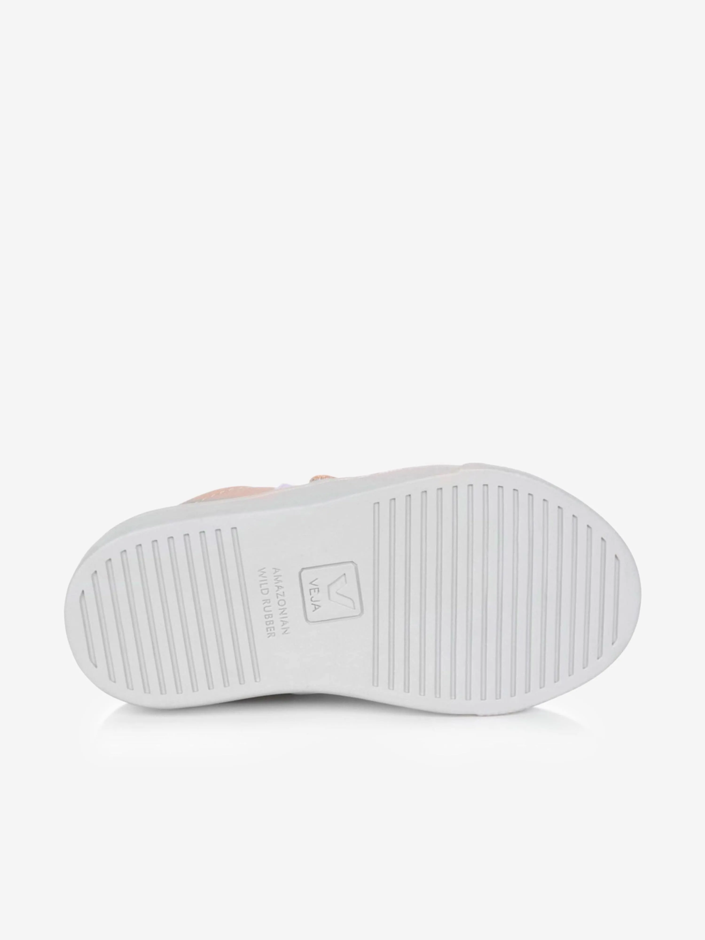 Veja Girls Leather Velcro Strap Trainers