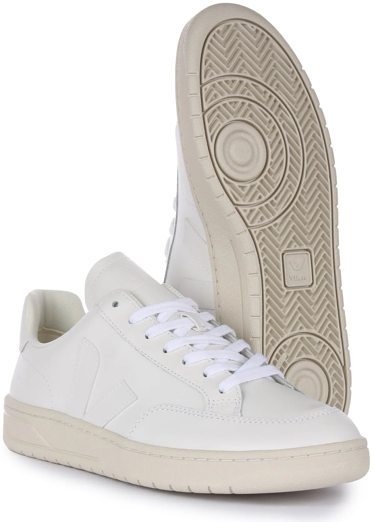 Veja V 12 Leather In White For Men