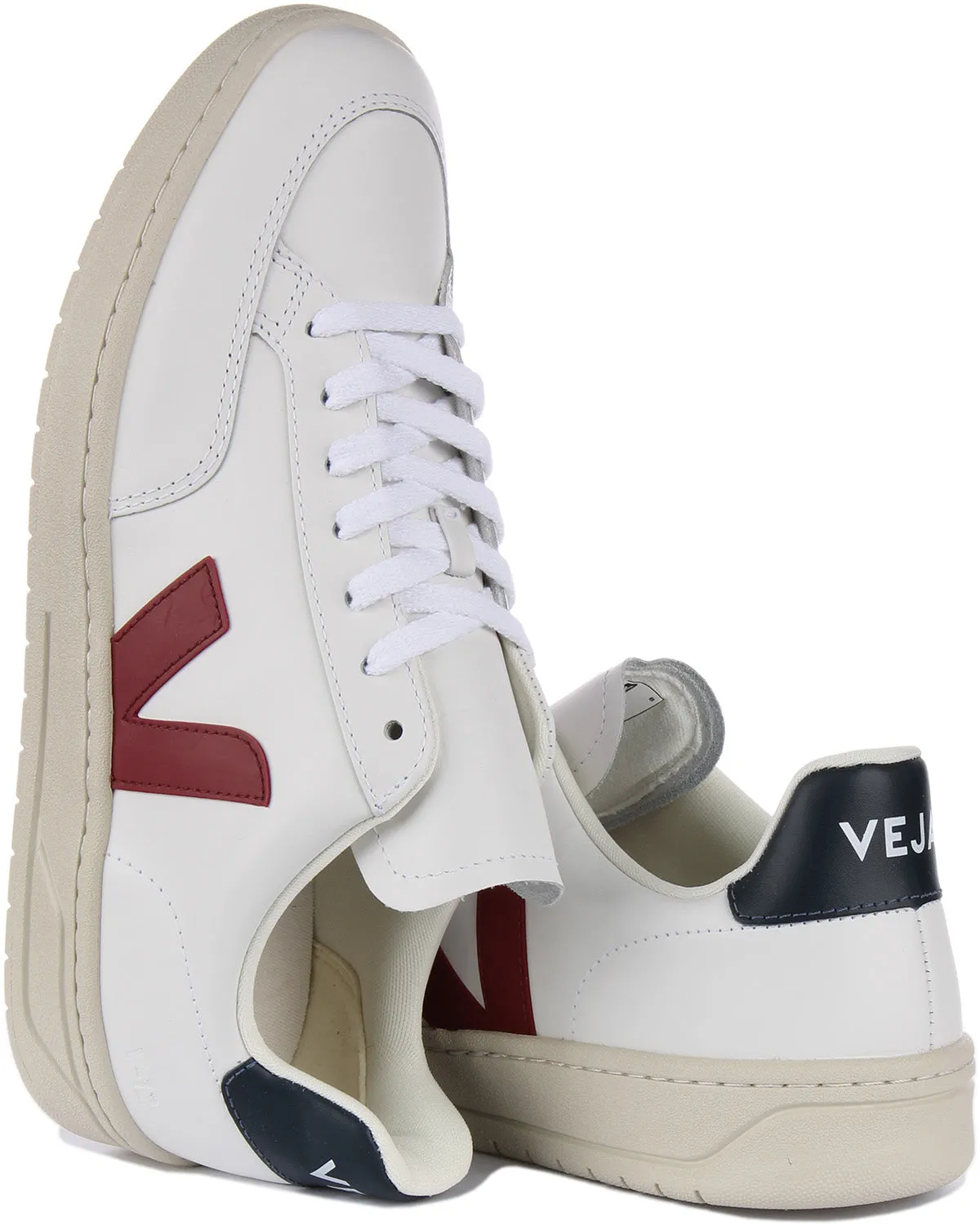 Veja V 12 Leather In White Multi For Men