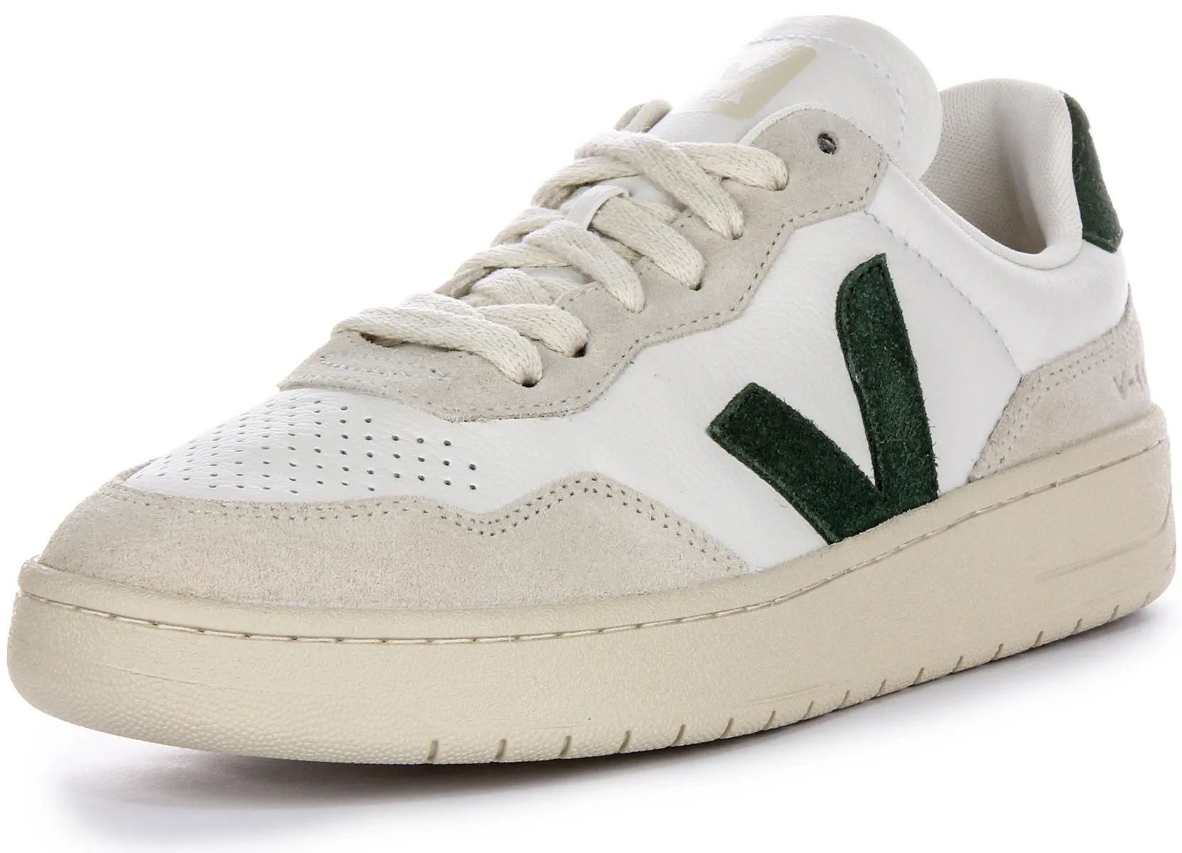 Veja V 90 Leather In White Green For Women