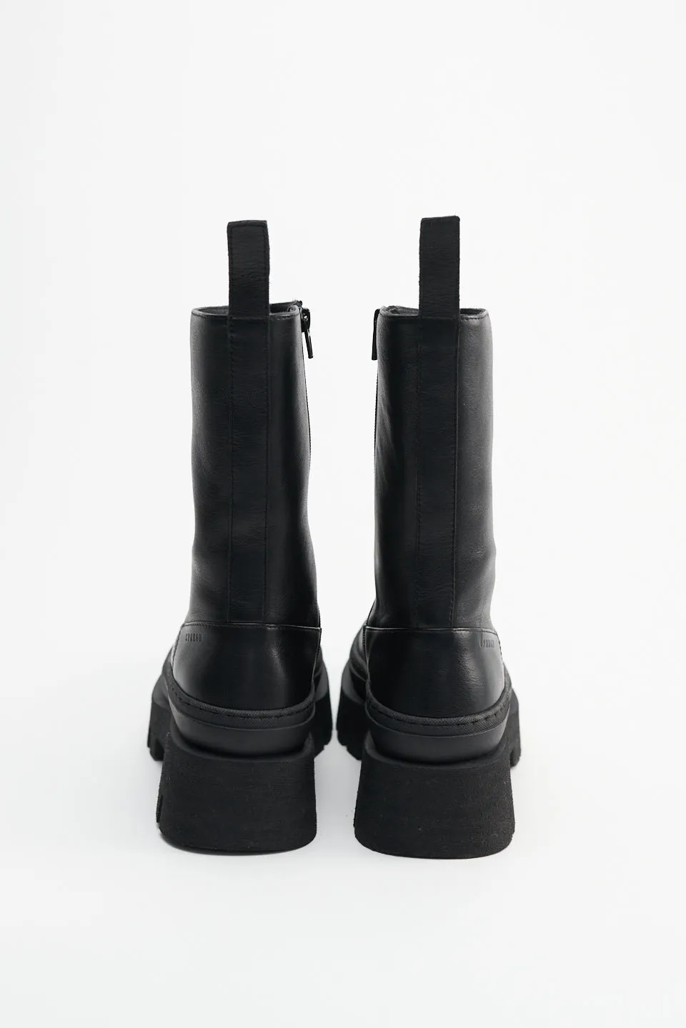 Vitello All Black Leather Boots