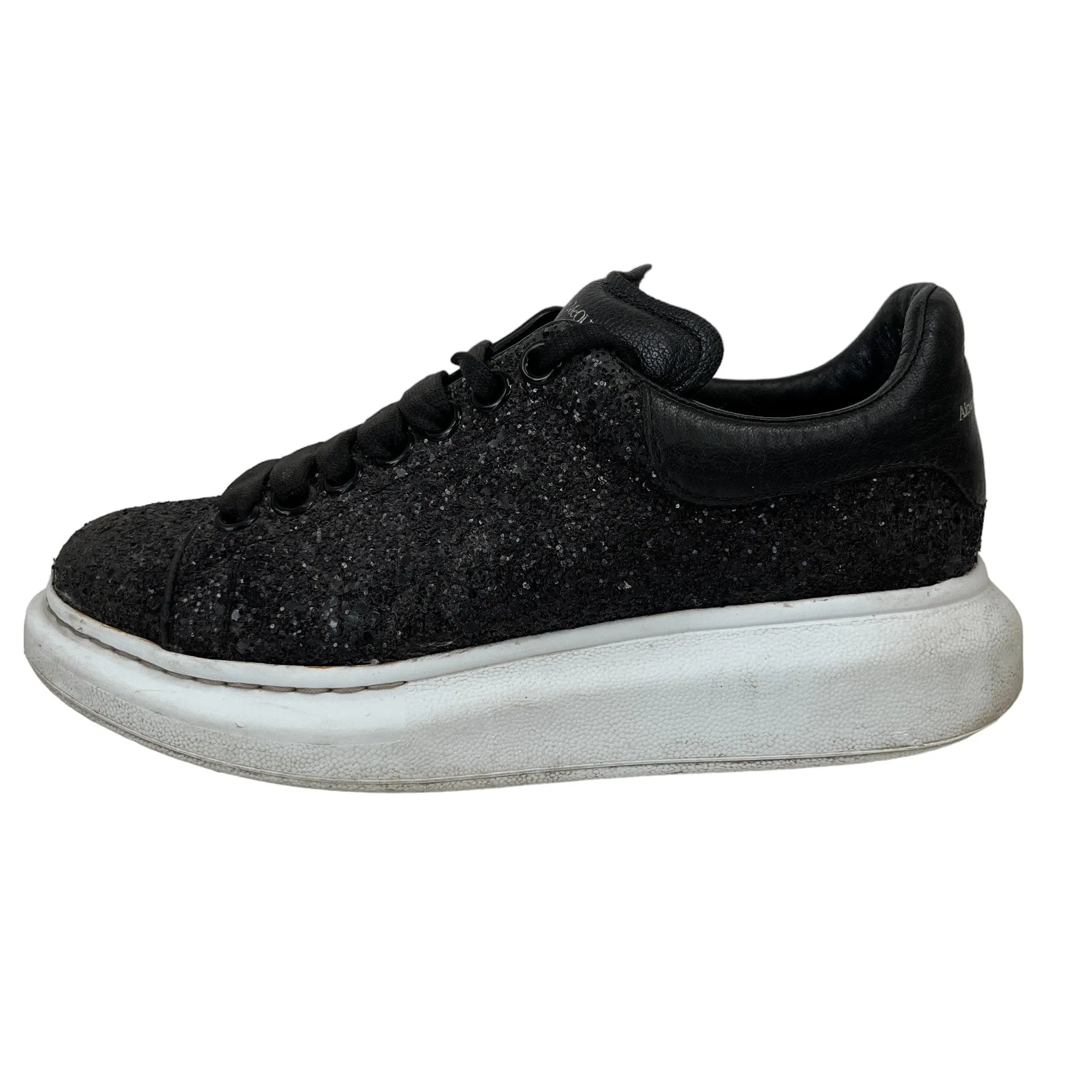 Women's Glitter Oversized Low Trainers Black Size EU 37.5 / UK 4.5