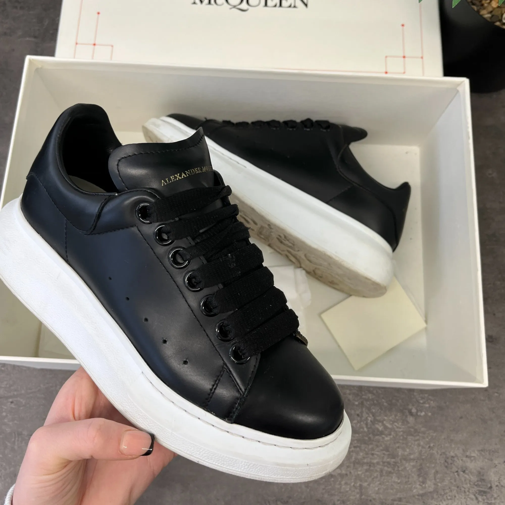 Women's Oversized Low Trainers Black Size EU 36.5 / UK 3.5