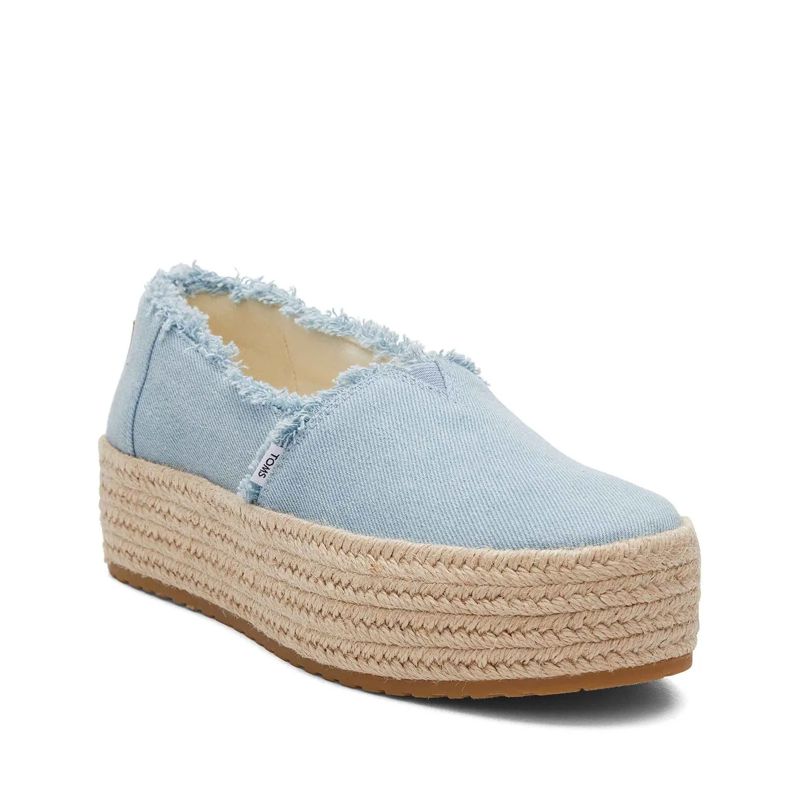 Women's Shoes TOMS VALENCIA Slip On Platform Espadrilles 10019798 LIGHT BLUE