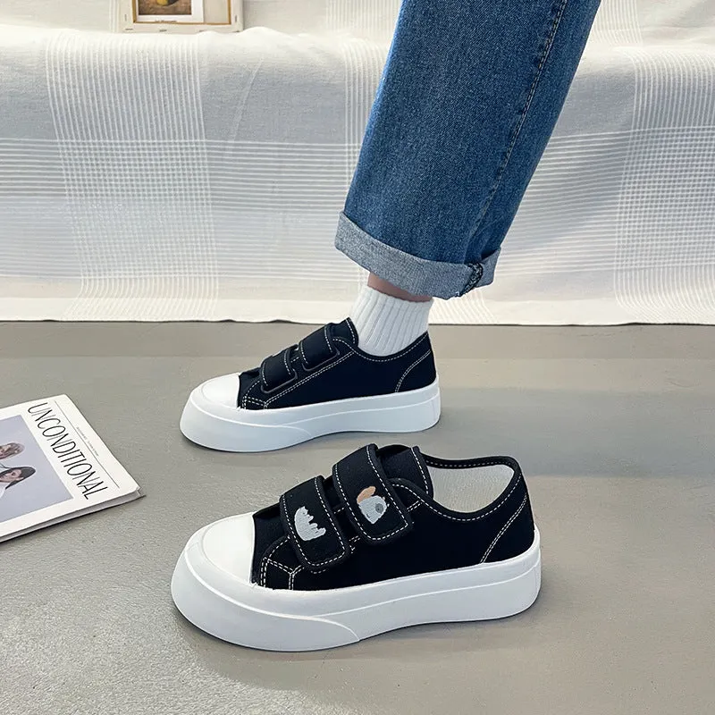 xakxx Women's Canvas Shoes  New Women's Shoes Spring and Autumn Korean Style Low Top Student Casual Shoes Women's Sports Board Shoes Women's Wholesale