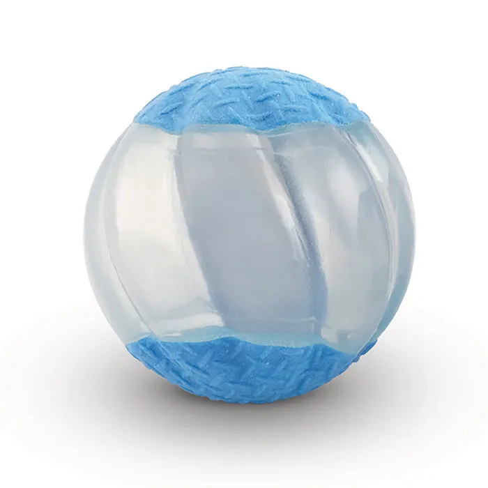 Zeus Duo Balls GLO Glow in the Dark with Squeaker 2Pk 2 Sizes